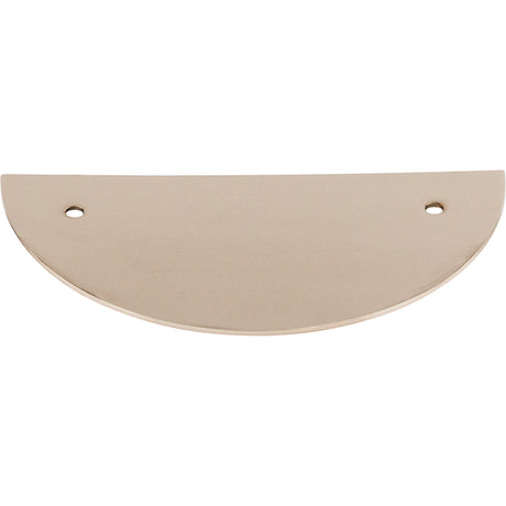 Top Knobs TK54PN Half Circle 3 1/2" Center to Center Pull Backplate Polished Nickel