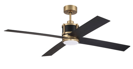 Craftmade GRG56SBFB4 satin brass / flat black ceiling fan blades included