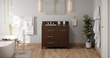 Jeffrey Alexander Katara 42" Dark Walnut Single Sink Bathroom Vanity with Blue Limestone Top - 8 in. Widespread Faucet Top product image 6