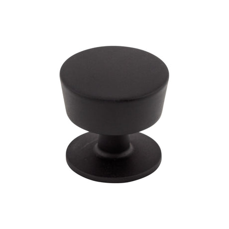 Top Knobs M1123 Essex 1 3/16" Diameter Round Knob Flat Black
