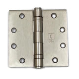 Hager BB127941215 BB12794.5 4-1/2 x 4-1/2 Inch Full Mortise Standard Weight Ball Bearing Hinge Satin Nickel