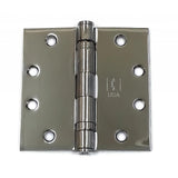 Hager BB127941226 BB12794.5 4-1/2 x 4-1/2 Inch Full Mortise Standard Weight Ball Bearing Hinge Bright Chrome