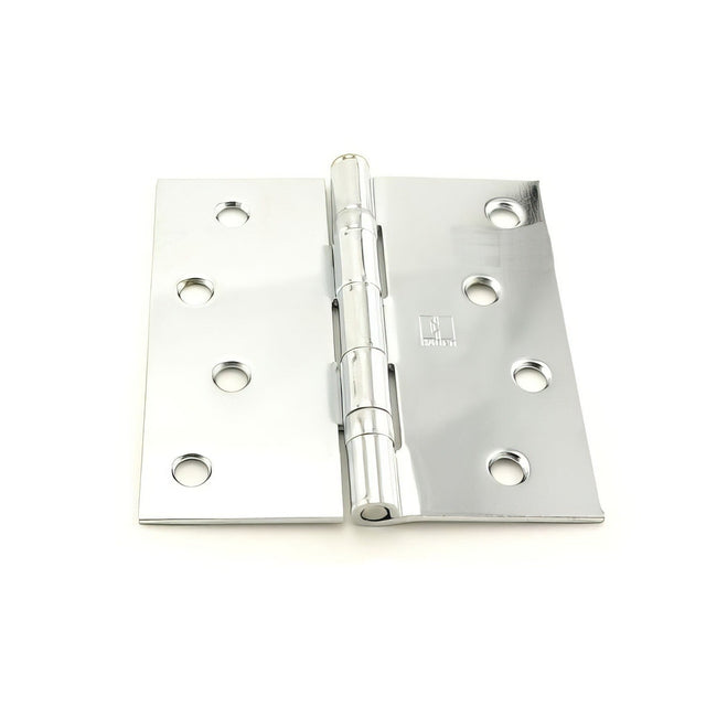 Hager BB1741426EA BB1741-4 4" x 4" Full Mortise Square Corner Ball Bearing Hinge Polished Chrome
