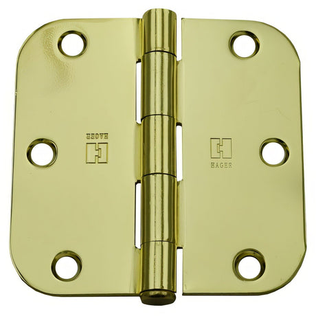 Hager RC18423123EA58 polished brass plain bearing hinge