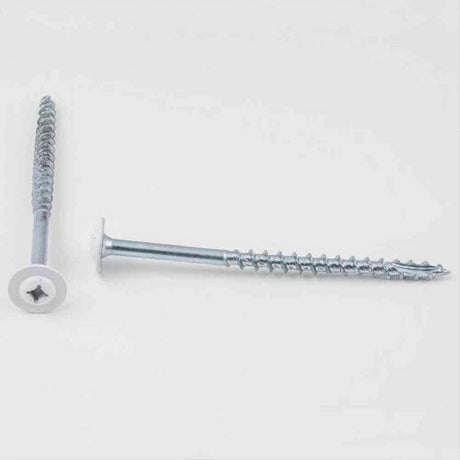 Hardware Resources 10X3000WH 10 x 3" White Square/Phillips Drive Type 17 Coarse Thread Standard Round Washer Head Screw