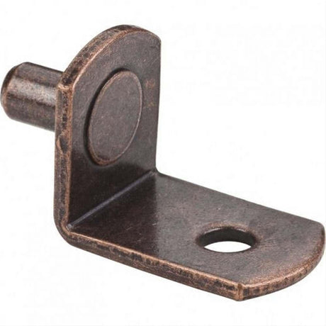 Hardware Resources 1707AC 5 mm Pin Angled Shelf Support with 3/4" Arm and 1/8" Hole Antique Copper