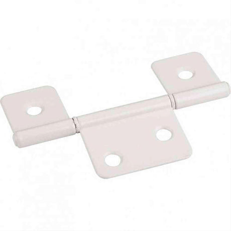 Hardware Resources 20251-ALMS 3-1/2" Three Leaf Fixed Pin Swaged Non-Mortise Hinge Almond