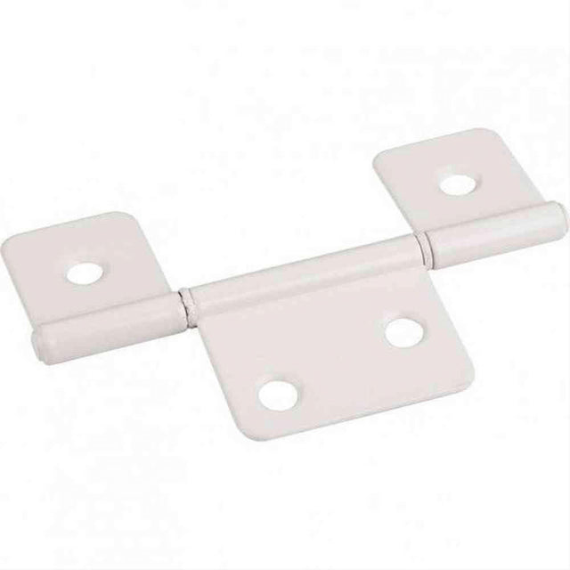 Hardware Resources 20251-ALMS 3-1/2" Three Leaf Fixed Pin Swaged Non-Mortise Hinge Almond