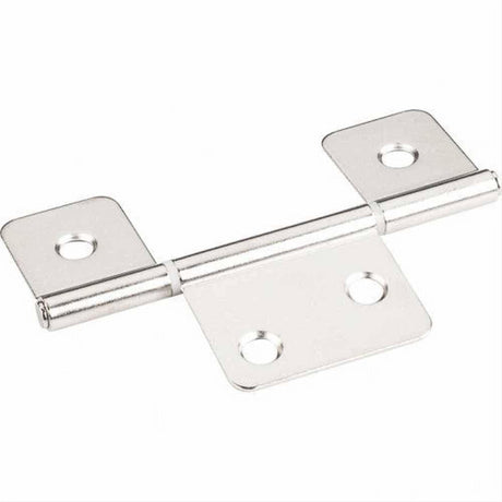 Hardware Resources 20251BN 3-1/2" Three Leaf Fixed Pin Swaged Non-Mortise Hinge Bright Nickel