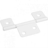 Hardware Resources 20251BWH 3-1/2" Three Leaf Fixed Pin Swaged Non-Mortise Hinge Bright White