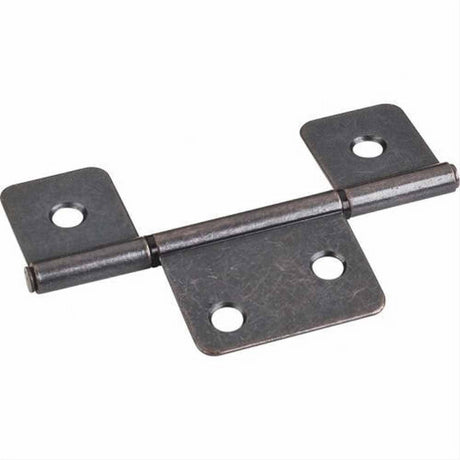 Hardware Resources 20251DACM 3-1/2" Three Leaf Fixed Pin Swaged Non-Mortise Hinge Dark Antique Copper Machined