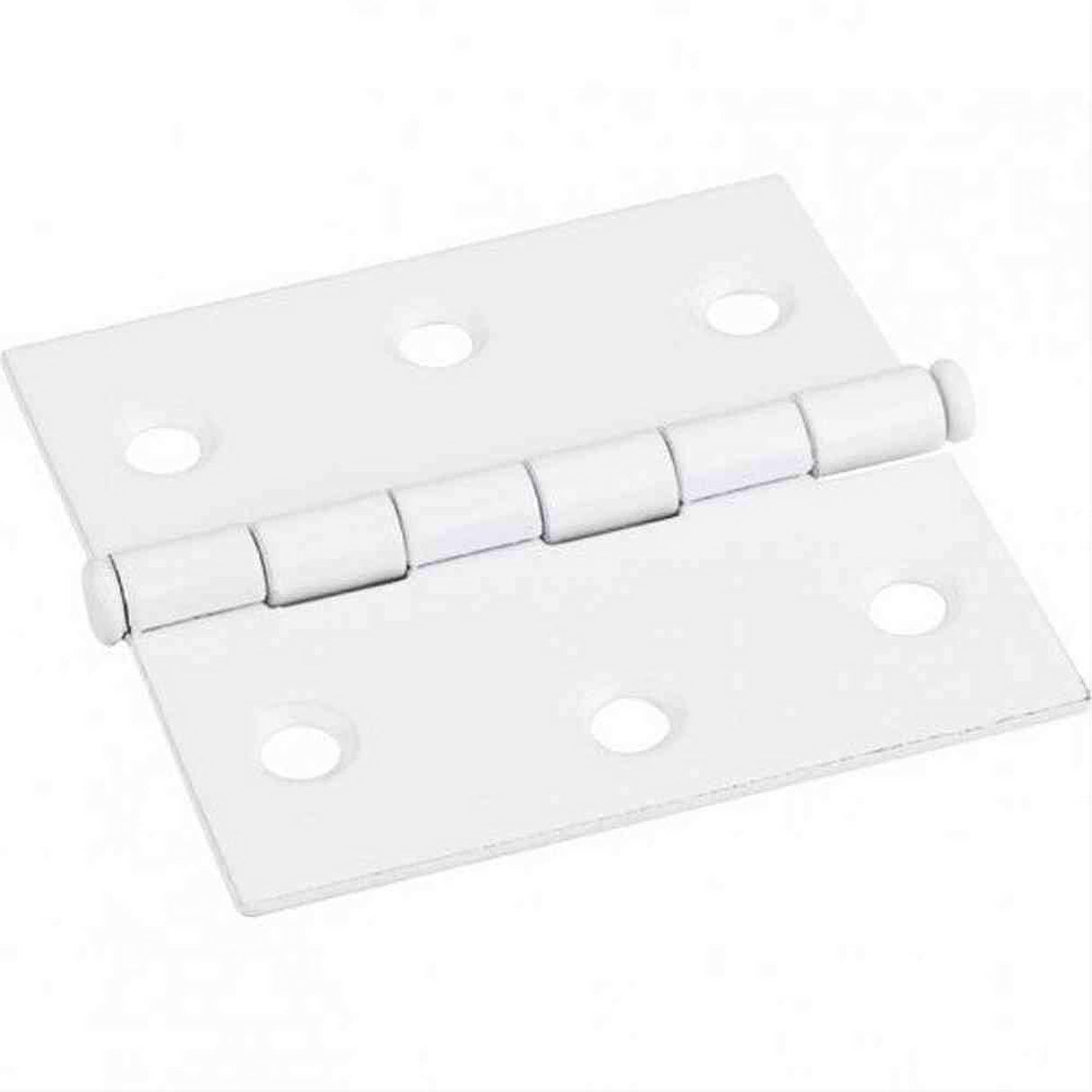 Hardware Resources 33524BWH Antique Brass 2-1/2" x 2-1/2" Swaged Butt Hinge Bright White
