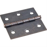 Hardware Resources 33524DACM Antique Brass 2-1/2" x 2-1/2" Swaged Butt Hinge Distressed Antique Brass