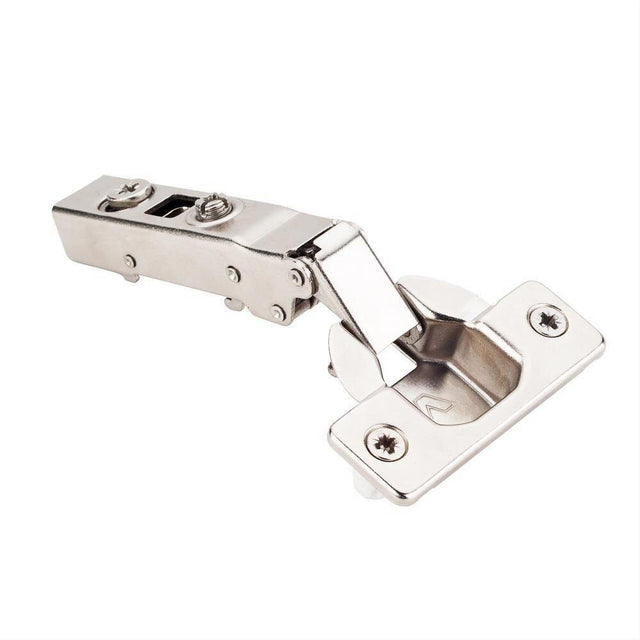 Hardware Resources 725.0U84.05 125 Degree 0 mm Crank Cam Adjustable Heavy Duty Hinge with Press-in 8 mm Dowels Polished Nickel