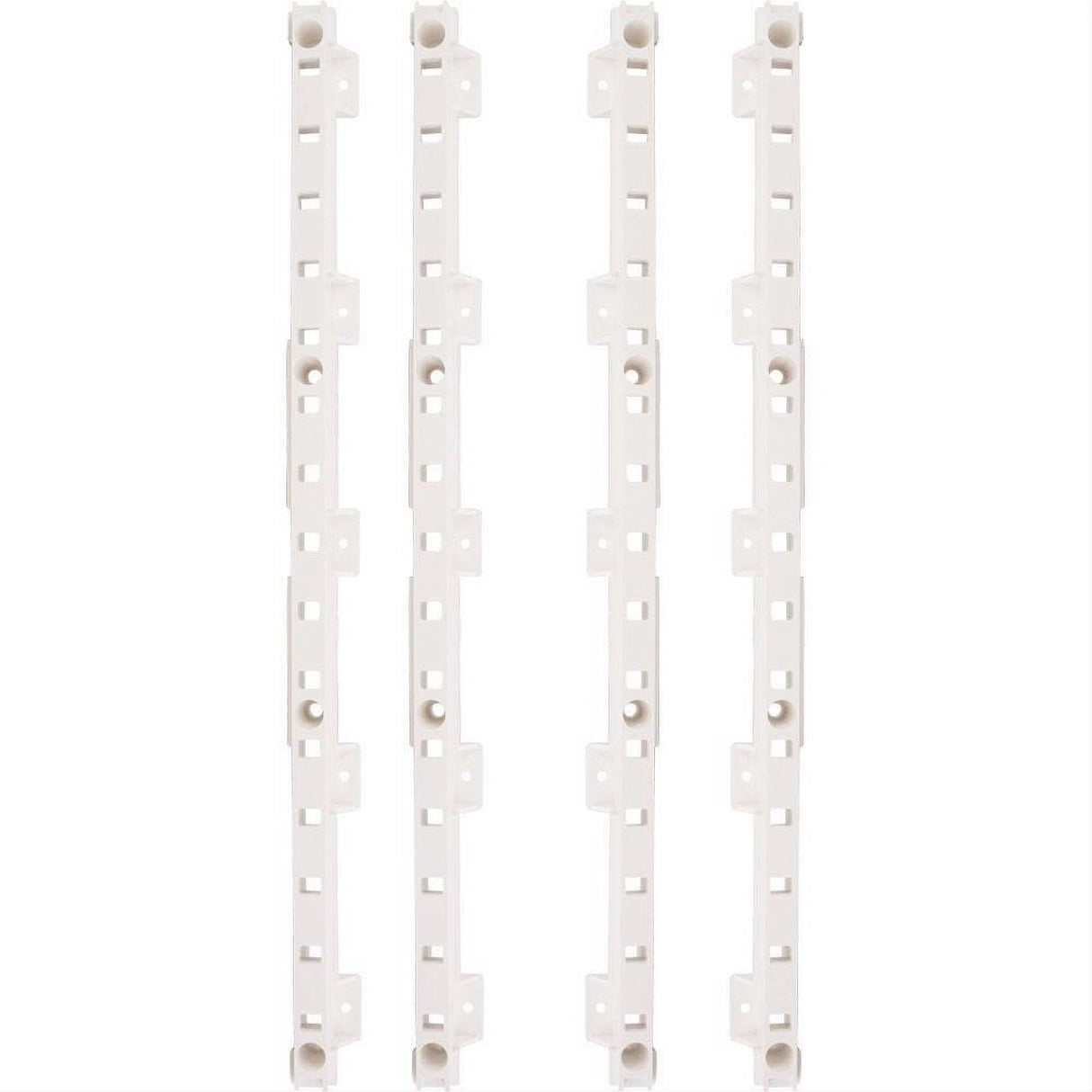 Hardware Resources B520-00 4-quick Tray Pilasters 1" W 8 - Hook Dowels & 8 -Screws White