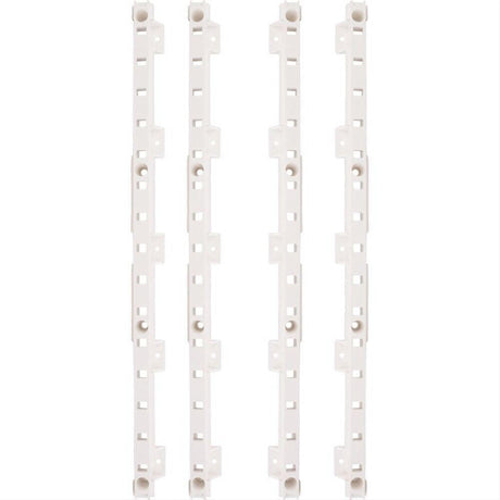 Hardware Resources B520-00 4-quick Tray Pilasters 1" W 8 - Hook Dowels & 8 -Screws White
