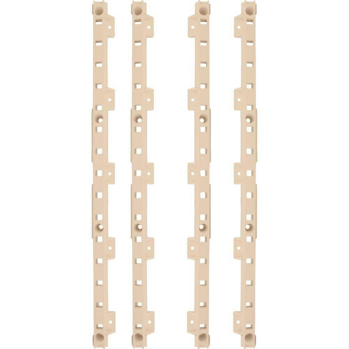Hardware Resources B520-01 4-quick Tray Pilasters 1" With 8-hook Dowels & 8-screws Almond