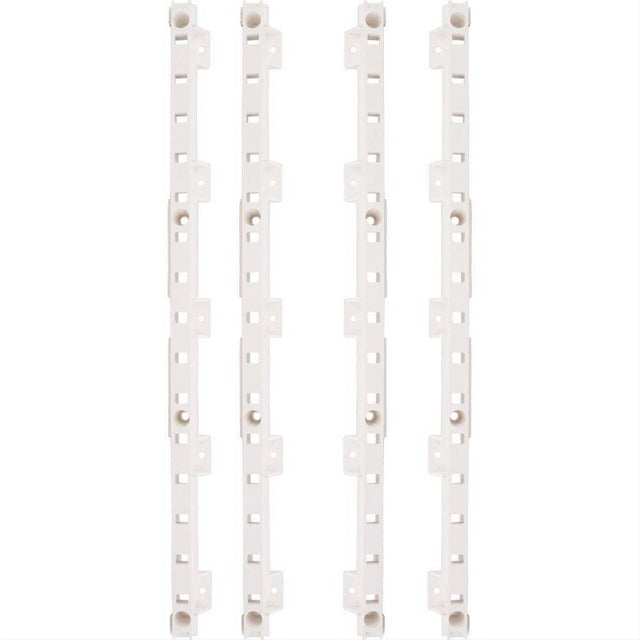 Hardware Resources B521-00 4-Quick Tray Pilasters 1-1/4" with 8-Hook Dowels & 8-Screws White