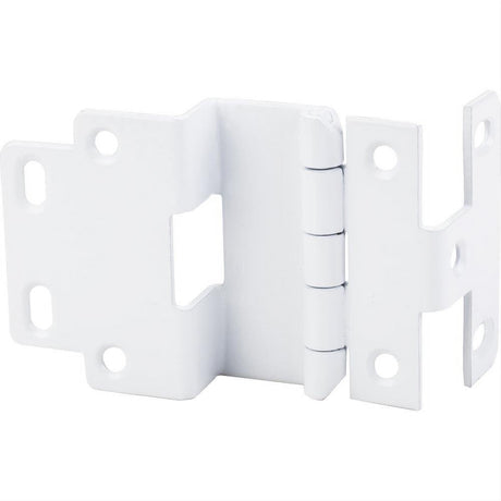 Hardware Resources HR0076WH White Non-Mortise Institutional 5-Knuckle Cabinet Hinge