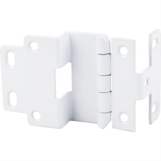 Hardware Resources HR0076WH White Non-Mortise Institutional 5-Knuckle Cabinet Hinge