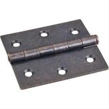 Hardware Resources OL33550DACM 3" x 2-3/4" Single Full Swaged Butt Hinge Distressed Antique Brass