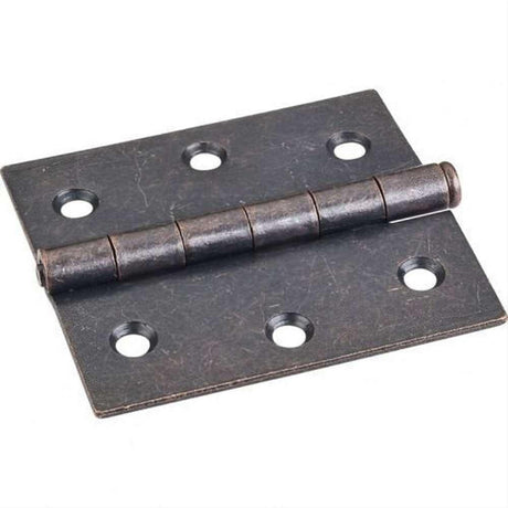 Hardware Resources OL33550DACM 3" x 2-3/4" Single Full Swaged Butt Hinge Distressed Antique Brass