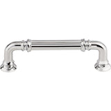 Top Knobs TK322PC Reeded 3 3/4" Center to Center Bar Pull Polished Chrome