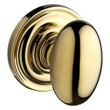 Baldwin HDELLTRR003 polished brass dummy door knob