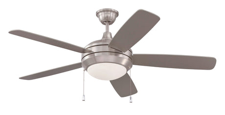 Craftmade HE52BNK5-LED brushed polished nickel ceiling fan blades included
