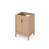 Jeffrey Alexander Theodora 24" Natural Oak Single Sink Bathroom Vanity with White Resin Top - 8 in. Widespread Faucet Top product image 2