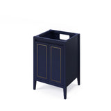 Jeffrey Alexander Percival 24" Hale Blue Single Sink Bathroom Vanity with Calacatta Vienna Quartz Top - 8 in. Widespread Faucet Top product image 3
