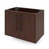 Jeffrey Alexander Tempest 30" Dark Walnut Single Sink Bathroom Vanity with White Resin Top - Single-Hole Faucet Top - VKTEM30DWSQRE product image 3