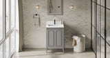 Jeffrey Alexander Percival 24" Grey Single Sink Bathroom Vanity with White Quartz Top - 8 in. Widespread Faucet Top - VKITPER24GRWQR1 product image 6