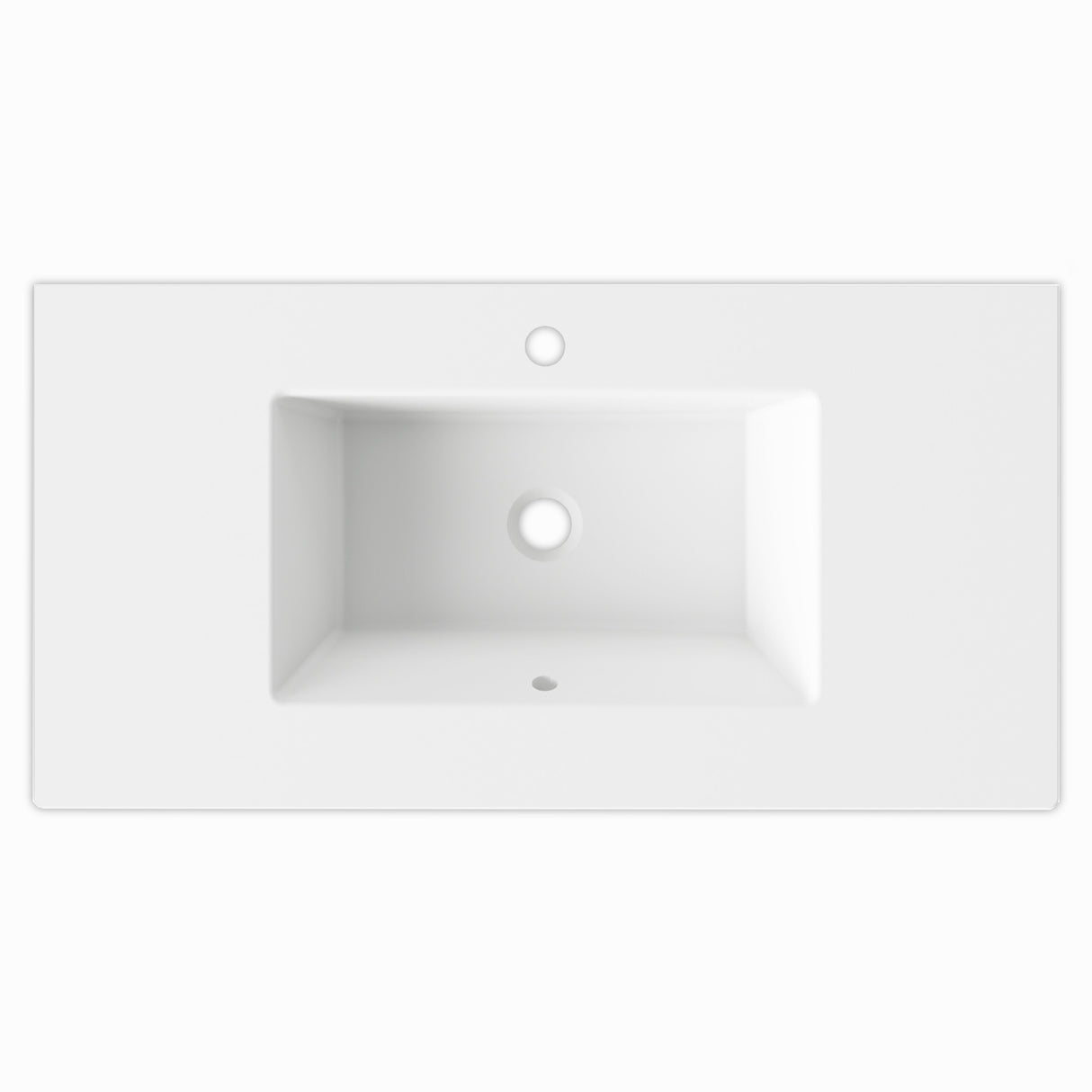 Jeffrey Alexander Gardner 37" White Single Sink Bathroom Vanity with White Resin Top - Single-Hole Faucet Top - VKGAR36WHRE product image 5