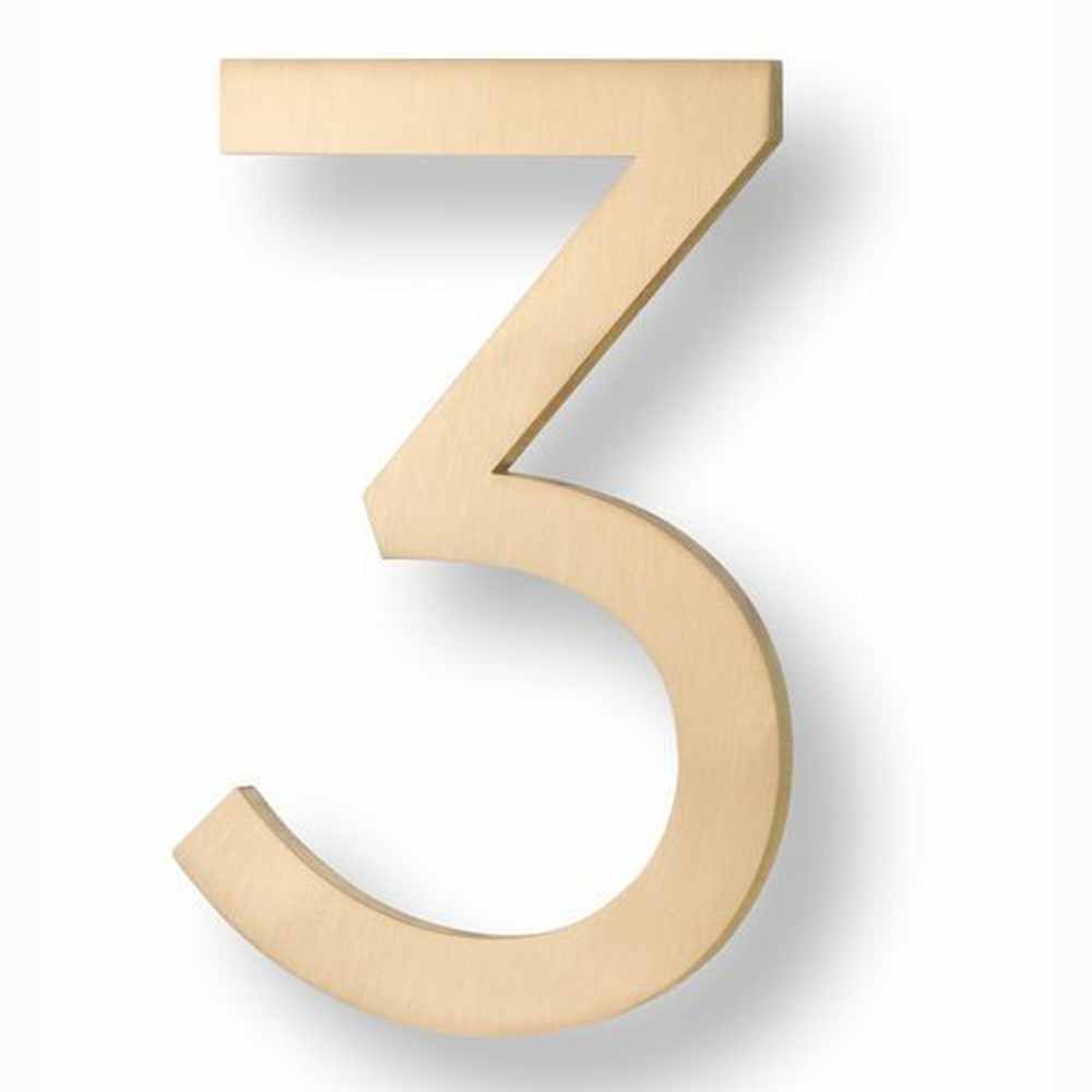 Sure-Loc HNF6-3 SB satin brass house number