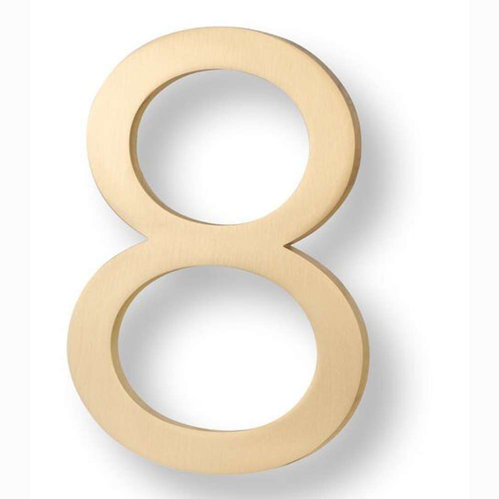 Sure-Loc HNF6-8 SB satin brass house number