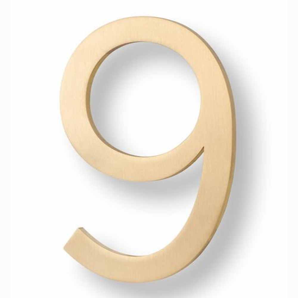 Sure-Loc HNF6-9 SB satin brass house number