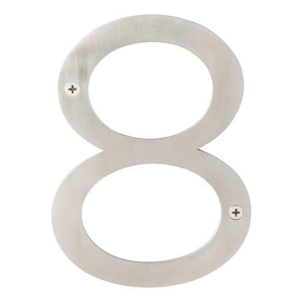 Sure-Loc HNSS6-8 SS satin stainless house number