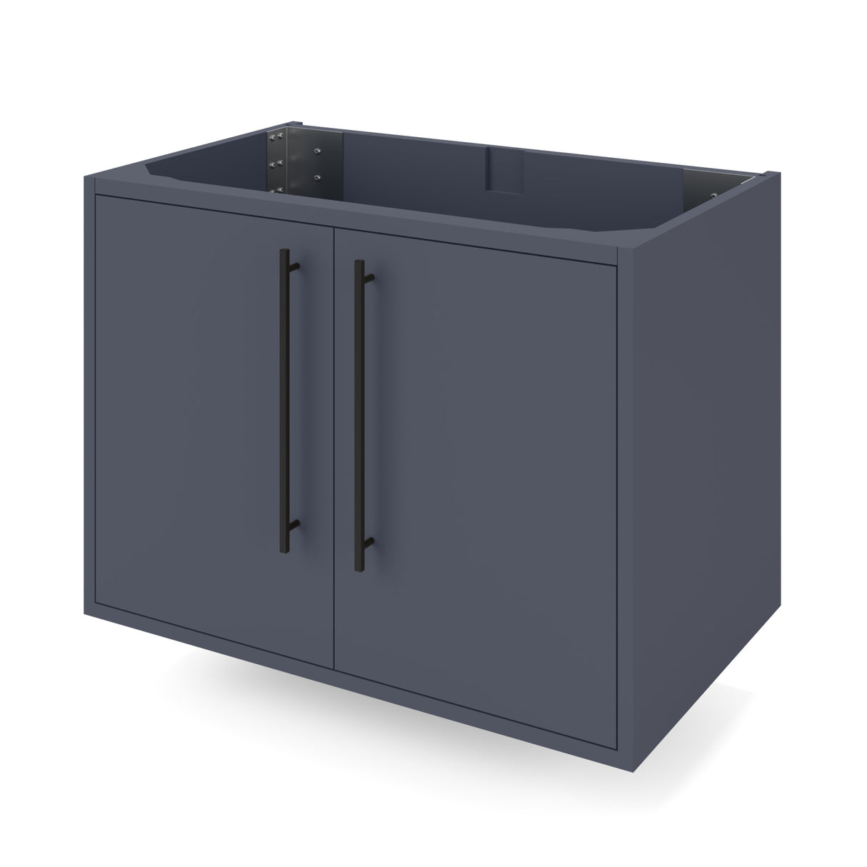 Jeffrey Alexander Tempest 30" Blue Steel Single Sink Bathroom Vanity with White Resin Top - Single-Hole Faucet Top - VKTEM30BSPRE product image 3
