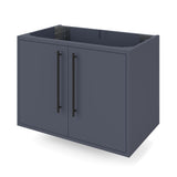 Jeffrey Alexander Tempest 30" Blue Steel Single Sink Bathroom Vanity with White Resin Top - Single-Hole Faucet Top - VKTEM30BSSQRE product image 3