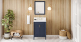 Jeffrey Alexander Theodora 24" Hale Blue Single Sink Bathroom Vanity with White Quartz Top - 8 in. Widespread Faucet Top - VKITTHE24BLWQR product image 6