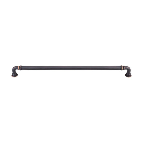 Top Knobs TK326UM Reeded 12" Center to Center Bar Pull Umbrio