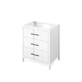 Jeffrey Alexander Katara 30" White Single Sink Bathroom Vanity with Calacatta Vienna Quartz Top - 8 in. Widespread Faucet Top product image 3
