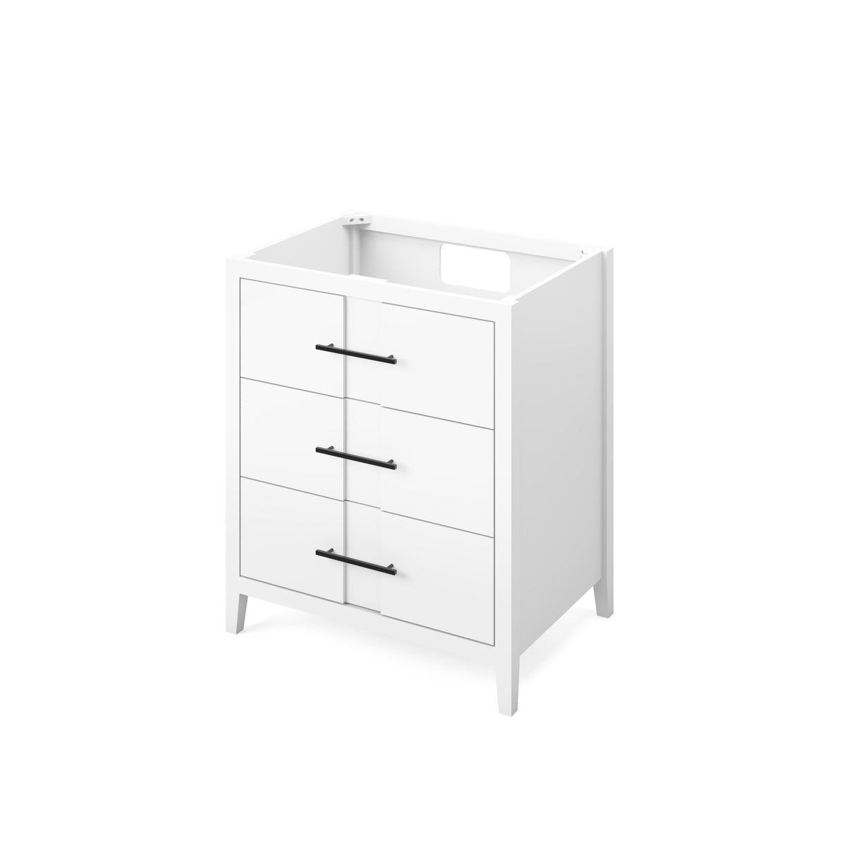Jeffrey Alexander Katara 30" White Single Sink Bathroom Vanity with White Quartz Top - 8 in. Widespread Faucet Top - VKITKAT30WHWQR1 product image 2