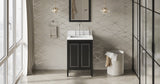 Jeffrey Alexander Percival 24" Black Single Sink Bathroom Vanity with White Quartz Top - 8 in. Widespread Faucet Top - VKITPER24BKWQR product image 6