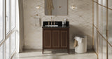 Jeffrey Alexander Percival 36" Dark Walnut Single Sink Bathroom Vanity with Black Granite Top - 8 in. Widespread Faucet Top product image 6