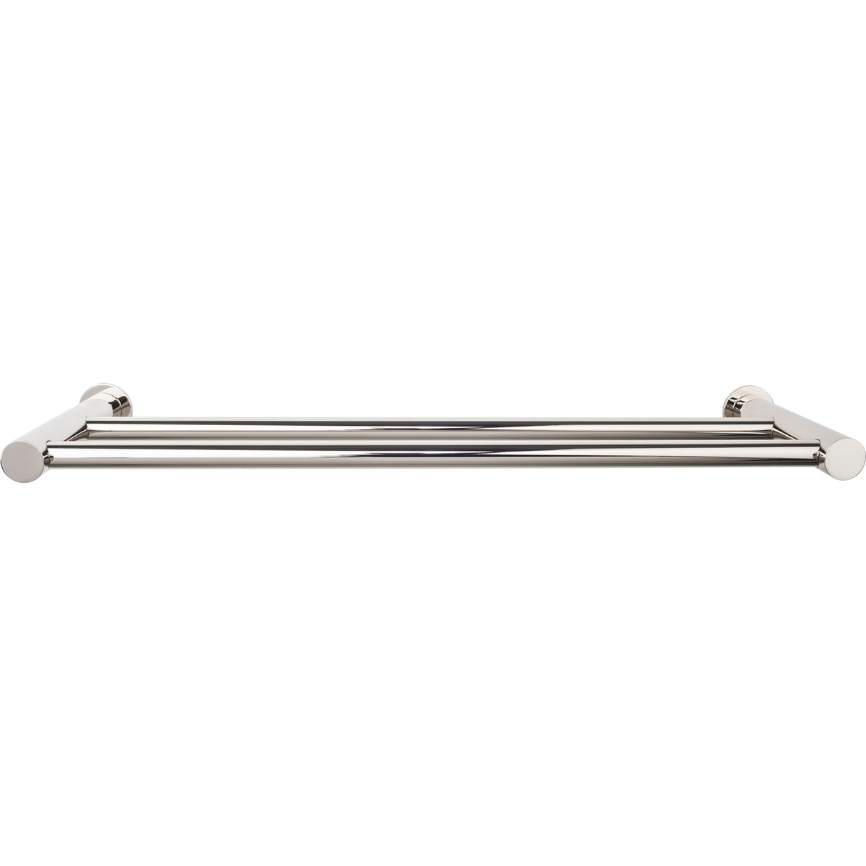 Top Knobs HOP7PN TOP BATH (R) Hopewell Bath Double 19 1/2" Wall Mounted Towel Bar Polished Nickel
