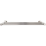 Top Knobs HOP7PN TOP BATH (R) Hopewell Bath Double 19 1/2" Wall Mounted Towel Bar Polished Nickel