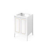 Jeffrey Alexander Percival 24" White Single Sink Bathroom Vanity with Black Granite Top - 8 in. Widespread Faucet Top product image 2