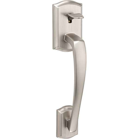 Kwikset 814PTH Prescott Handle Only, No Deadbolt in Satin Nickel
